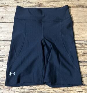 Under Armour Women's Size S Black HeatGear Compression Biker Shorts